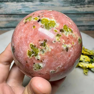 Vente en gros de sphères de tourmaline pêche bohème de haute qualité, pierre de cristal naturelle polie de 5-7 cm, décoration d'intérieur unique pour les fêtes - Product Image 3