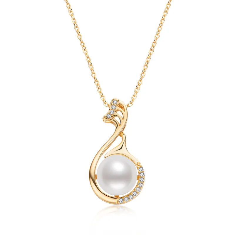 Collane di gioielli di moda personalizzate ciondolo all'ingrosso collana di perle d'acqua dolce 925 argento collane di perle per le donne