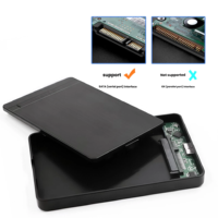 Caja Externa para Disco Duro SSD/HDD SATA de 2.5 Pulgadas, USB 3.1, Portátil, de Plástico, para Transferencia de Datos de Laptop y PC