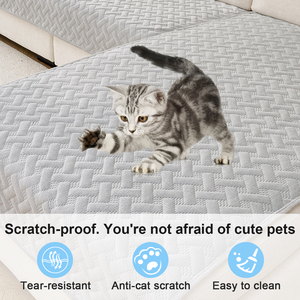 Coussin de siège en polaire Sherpa, housse de coussin pour <span class=keywords><strong>canapé</strong></span>, <span class=keywords><strong>anti</strong></span>-griffures pour chat, adapté aux animaux domestiques, antidérapant, lavable, protection de <span class=keywords><strong>canapé</strong></span> - Product Image 3
