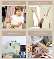 Nouveau modèle de Puzzle en bois à monter soi-même, jouets artisanaux en bois 105 pièces modèle d'avion 3D en bois Puzzle