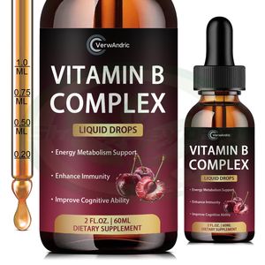OEM Private Label <span class=keywords><strong>Vitamin</strong></span> <span class=keywords><strong>B</strong></span> Komplex Flüssigkeits tropfen mit <span class=keywords><strong>B12</strong></span> & Folat ergänzt Immunität Energie und Kognition Unterstützung für Erwachsene - Product Image 1