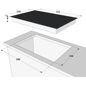 Table de cuisson à induction encastrable <span class=keywords><strong>2</strong></span> <span class=keywords><strong>feux</strong></span> certifiée ETL, 1800W, 110-120V, portable, pour cuisines domestiques aux États-Unis et au Canada - Product Image 4