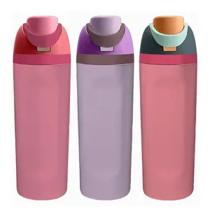 Custom Logo Factory Supplier 20 oz Insulated Stainless Steel Water Bottle Freesip for Sport Travel