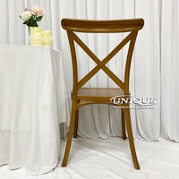 Chaises de mariage classiques modernes en plastique à motif bois, dossier croisé, pour banquets intérieurs, fêtes de jardin, événements en appartement