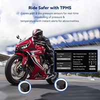 Layar Motor Anti Air 6,25 inci dengan CarPlay Nirkabel, Android Auto, Dual Dash Cam 2K, Monitor Sentuh IPS, TPMS, dan Navigasi GPS