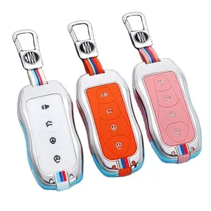 Vtear רכב מפתח מקרה כיסוי חמוד Keychain מפתח הגנת תיק לgeely Coolray/אטלס/tugella טסלה דגם 3 אביזרי 20*20*20cm *