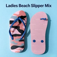 0,48 Dollar GLL062 Tongs de plage pour femmes, couleurs assorties, imprimé floral, chaussures décontractées d'extérieur, motifs variés, vente en gros