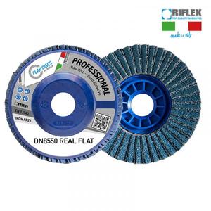 FERVI - DN8550.115 Disco de solapa cóncavo plano real profesional en circonio y platino-ABRASIVOS EAN 8012667298159 - Product Image 1