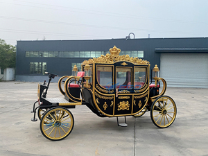Large Sculpture Royal Sightseeing Carriage Princess Wedding Decoration Black Sightseeing <b>Pumpkin</b> Cinderella Royal Carriage - Product Image 6