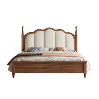 Nouveau lit queen vintage chinois en bois massif avec vérin à gaz et rangement, lit plateforme rembourré à tenons et mortaises pour chambre principale