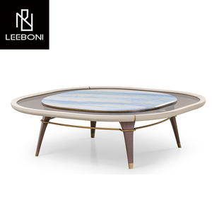 Mesa de centro de mármol superior de diseño moderno italiano de alta calidad Mesa de centro de patas de madera <span class=keywords><strong>minimalista</strong></span> de lujo - Product Image 1