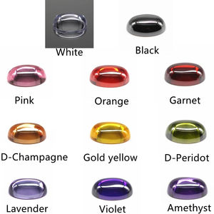 4*6-10*14mm forma ovale Cabochon taglio Multi colore 3A cubico zirconio <span class=keywords><strong>pietra</strong></span> sintetica ovale Cabochon taglio CZ <span class=keywords><strong>pietra</strong></span> - Product Image 1