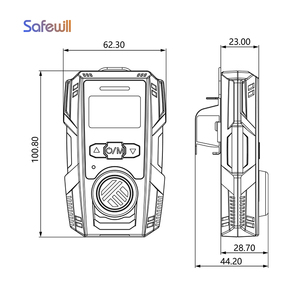 Safewill bán buôn duy nhất Gas Detector es20d H2S co O2 <span class=keywords><strong>CL2</strong></span> NH3 <span class=keywords><strong>nox</strong></span> O3 HCN clo2 độc hại xách tay phân tích khí - Product Image 3