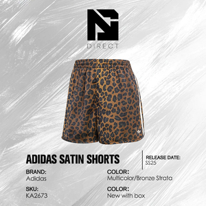 Adidas Originals Short en satin pour femme, taille élastique, longueur mi-cuisse, style décontracté, tissu polyester respirant, logo à rayures latérales - Product Image 6