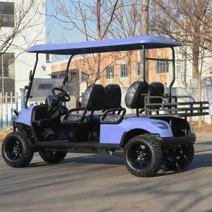 Voiturette de golf électrique miniature de haute qualité, sièges réglables, couleur violette, 4 places, voiturettes électriques de tourisme pour navette de station balnéaire - Product Image 6