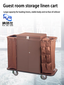 Chariot pour hôtel Équipement commercial Structure en acier Chariot à linge Chariot pour chambre de service Caractéristiques d'entrée pour les hôpitaux Hôtels - Product Image 2