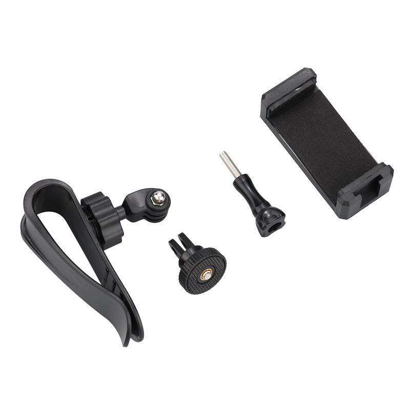 Sun visor hot shoe phone clip