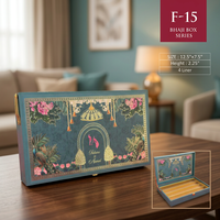 Traditionelles Design Pyramidenförmige Religiöse Umweltfreundliche Harz-Aufbewahrungsbox 18,375x11,75x3,25 Zoll Handgefertigt mit Satin-Futter Liebe zur Musik