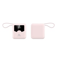 Nouvelle batterie externe compacte 225W à charge ultra-rapide en plastique avec câble intégré, batterie au lithium polymère 20 000mAh, chargeur portable