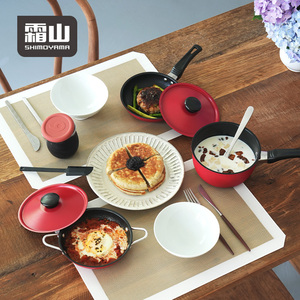 Bộ nồi chảo chống dính phủ đỏ SHIMOYAMA, dụng cụ nhà bếp, đồ nấu ăn - Product Image 5