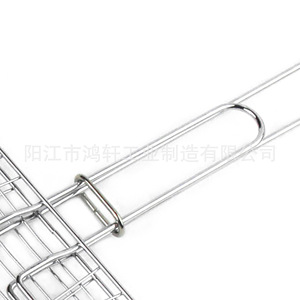 Filet de cuisson carré en maille pour barbecue avec poignée en bois, durable pour la cuisson en extérieur Hx S020 - Product Image 5