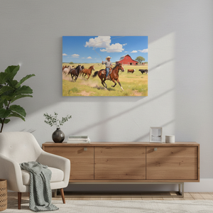 Singolo paesaggio moderno 4:3 tela da parete arte fatta a mano stampa digitale olio e mezzo acquerello per la decorazione della casa - Product Image 4