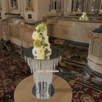 Support de gâteau de mariage en acrylique de luxe pour utilisation sur table Décoration de mariage et fournitures de fête