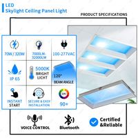 Lampe LED encastrée à lumière artificielle intérieure haute IRC, effet ciel bleu, faux puits de lumière, panneau de plafond virtuel