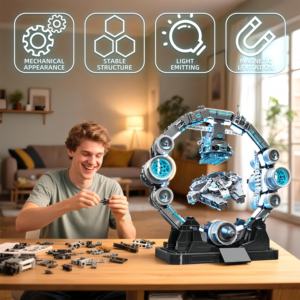 Ensemble de blocs de construction MOC MINI pour station spatiale créative à faire soi-même, vaisseau spatial en lévitation, modèle d'engin spatial en suspension pour l'affichage - Product Image 3