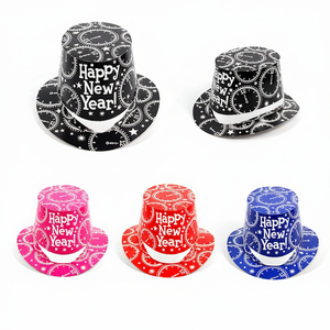 Chapeau en papier rayé du Nouvel An 6 \ "Style 72PCS/CS - Product Image 2