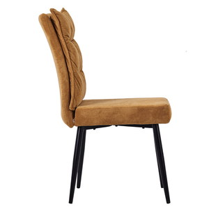 Luxe Moderne Nordique <span class=keywords><strong>Scandinave</strong></span> Noir <span class=keywords><strong>Chaise</strong></span> Salle À Manger Tufté <span class=keywords><strong>Bleu</strong></span> Brun Velours Restaurant Chaises À Manger Pour Salle À Manger - Product Image 3