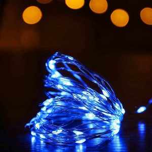 Guirnalda <span class=keywords><strong>de</strong></span> <span class=keywords><strong>Luces</strong></span> LED Impermeables <span class=keywords><strong>con</strong></span> 3 Pilas AA, 5m 50 LED, Decoración para Navidad, Fiestas, Hogar y Habitaciones, <span class=keywords><strong>con</strong></span> Clasificación IP44 - Product Image 4