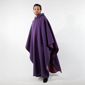 Áo choàng chăn đắp có mũ trùm đầu, kiểu dáng rộng rãi, unisex, chất liệu lông giả sherpa mềm mại, có trọng lượng - Product Image 6