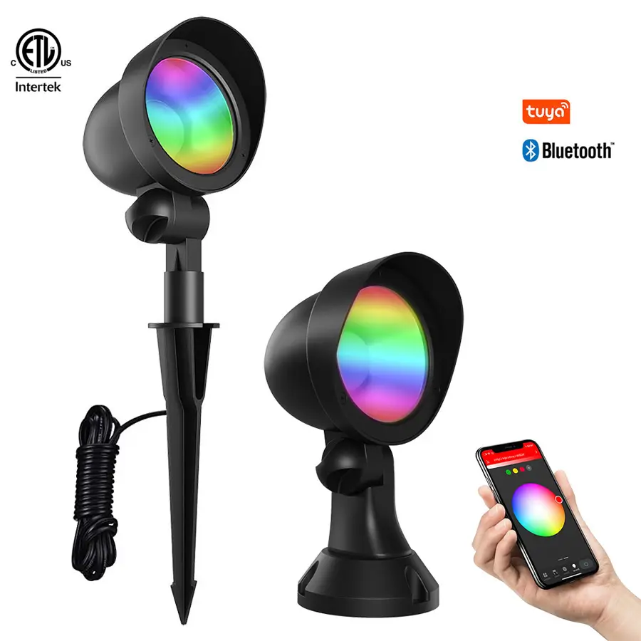 tuya rgb cct outdoor smart led light ETL bluetooth smart low voltage landscape lighting