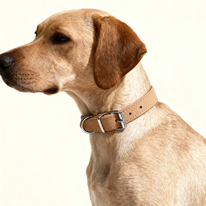 Pet <b>Collar</b> <b>Large</b> Size Waterproof Pu Leather Simple Style For <b>Dogs</b> And Cats Monochrome All Seasons - Product Image 3