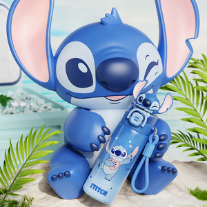 Botella de Agua Aislada para Niños Zootopia <span class=keywords><strong>Stitch</strong></span>, Linda Botella con Pajita de Dibujos Animados en 3D, Vaso Térmico Portátil de Acero Inoxidable - Product Image 5