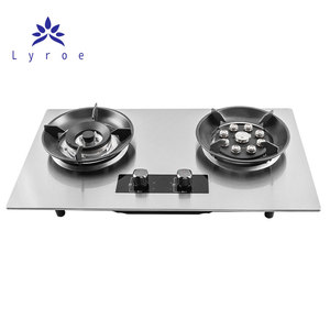 Lyroe Appareils Ménagers De Cuisine Gaz <span class=keywords><strong>Propane</strong></span> GPL 2 En Acier Inoxydable Contrôle De Temps Cuisinière À Gaz/Plaques de Cuisson Avec Le <span class=keywords><strong>Prix</strong></span> D'usine - Product Image 1