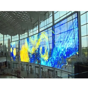 Écran à mailles quadrillé polychrome écran led transparent intérieur extérieur verre transparent led écran d'affichage mural - Product Image 2