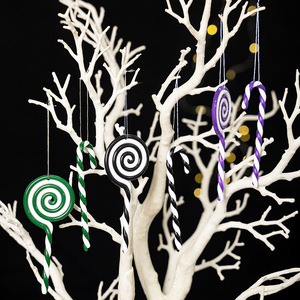 Wholesale Eco-friendly Customizable Plastic <b>Candy</b> Lollipop <b>Canes</b> Crutch Pendant Xmas Tree Festive Hanging Ornaments - Product Image 3