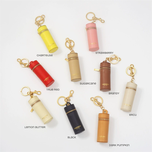 Bolsa de Lápiz Labial de Moda con Llavero, Organizador de Lápiz Labial de Cuero PU, Estuche de Lápiz Labial para Mujer, Mini Bolsa de Almacenamiento de Perfume - Product Image 1