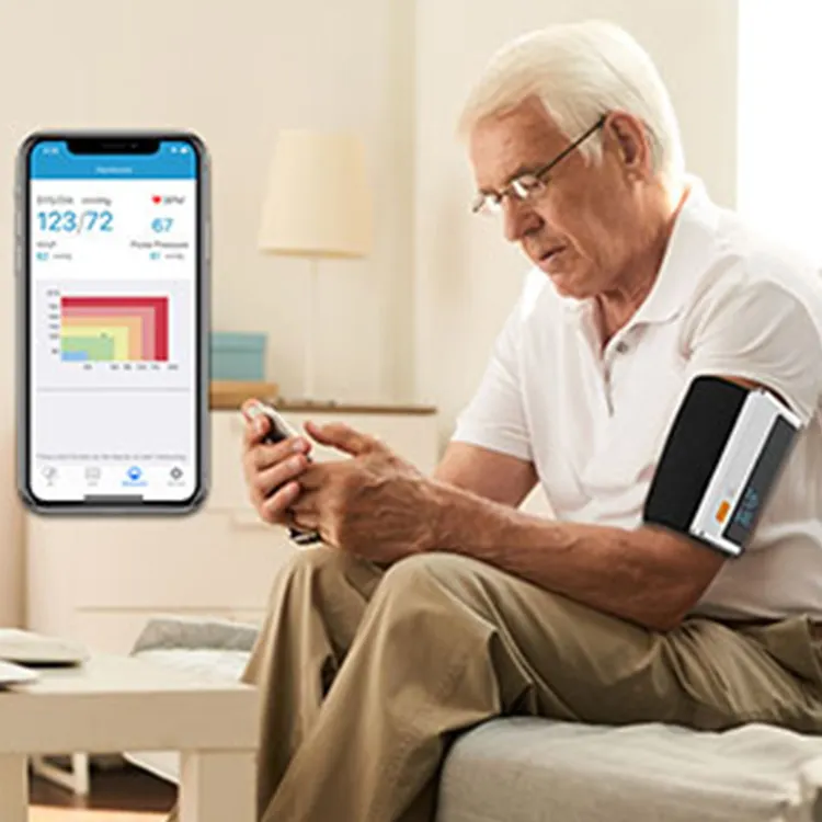 Wellue BP2 Manguito de presión arterial digital automático Máquina de ECG portátil Monitor de presión arterial