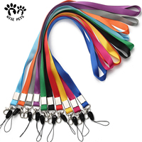 Sangle de cou en nylon vierge colorée, fabrication en gros, qualité usine, impression sérigraphique, lanière de poignet avec logo personnalisé