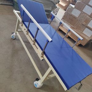 เตียงตรวจโรคเคลื่อนที่พร้อมล้อ โครงเหล็กสแตนเลส สำหรับโรงพยาบาลและสปา - Product Image 2