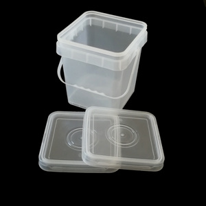 100% Mới PP Thực Phẩm Cấp Rõ Ràng Thùng Vuông Nhựa Trong Suốt Xô Cho Cookies Kẹo Với Nắp Xử Lý - Product Image 4