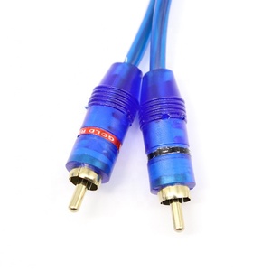 Cáp <span class=keywords><strong>RCA</strong></span> xoắn đôi cao cấp mạ vàng đầu đực sang đầu đực trong suốt âm thanh nổi Hifi cho loa siêu trầm và loa - Product Image 4