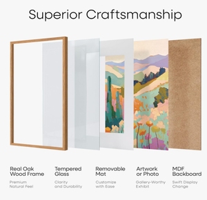 Gỗ sồi tự nhiên hiện đại hình ảnh khung Áp phích hình ảnh khung tường hiển thị bàn cắt dán trang trí nhà khung ảnh bằng gỗ - Product Image 2