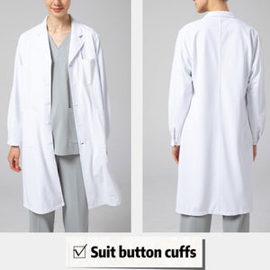 हॉट सेलिंग थोक डॉक्टर वर्दी सफेद लैब कोट प्रयोगशाला वर्दी पहने सफेद मेडिकल स्क्रब - Product Image 3
