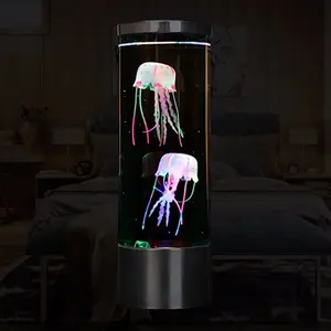 LED Remote Control Swimming Jellyfish Lighting Touch Night Lamp Home Bedroom Living Room Decor Night Light