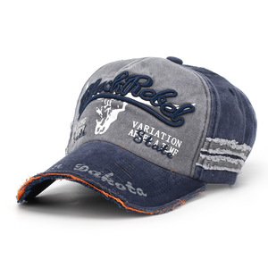 Casquette <span class=keywords><strong>de</strong></span> baseball vintage en coton délavé et vieilli, broderie 3D, style rébel noir, casquette papa rétro, logo personnalisé, vente en gros - Product Image 3